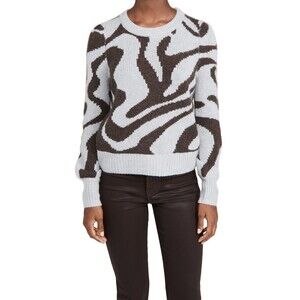 360Cashmere Persia Sweater Womens S Misty Blue Cashmere Pullover Crew Neck NWT